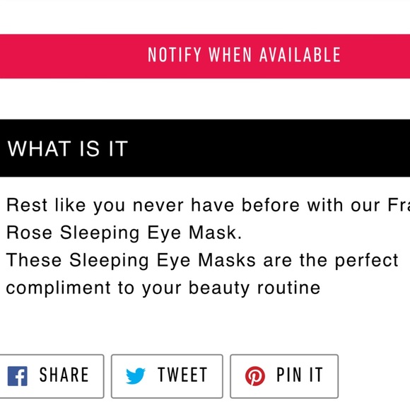FRANKIE ROSE EYE MASK - Picture 6 of 6